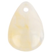 Sequins pétales de fleurs incurvés  17 mm en acrylique - Marbré ivoire x15