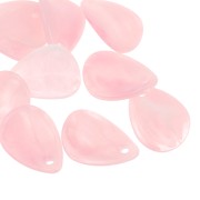 Sequins pétales de fleurs incurvés  17 mm en acrylique - Marbré vieux rose x15|raw }}