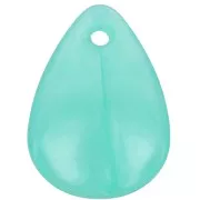 Sequins pétales de fleurs incurvés 17 mm en acrylique - Vert nacré x15