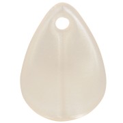 Sequins pétales de fleurs incurvés  17 mm en acrylique - Nude nacré x15