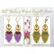 Perles en verre Piros® par Puca® 2x5 mm - Chatoyant Light Gold x10g