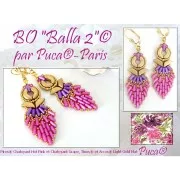 Perles en verre Piros® par Puca® 2x5 mm - Pastel Bordeaux x10g