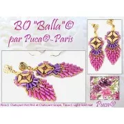 Perles en verre Piros® par Puca® 2x5 mm - Pastel Lila x10g