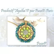 Perles en verre Piros® par Puca® 2x5 mm - Pastel Light Sapphire x10g