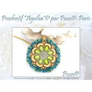Perles en verre Piros® par Puca® 2x5 mm - Pastel Emerald x10g