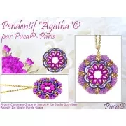 Perles en verre Piros® par Puca® 2x5 mm - Pastel Emerald x10g