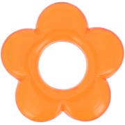 Pendentif fleur 21 mm en résine transparente - Orange x1|raw }}