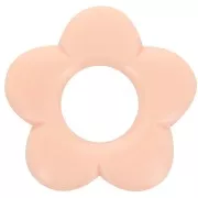 Pendentif fleur 21 mm en résine opaque - Peach x1