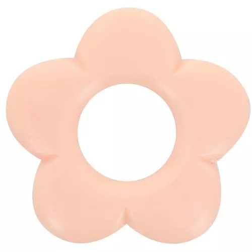 Pendentif fleur 21 mm en résine opaque - Peach x1