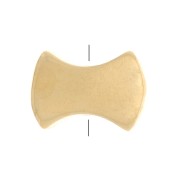 Perle plate noeud papillon 5x7 mm - Plaqué Or 3 microns x1|raw }}