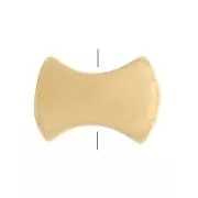 Perle plate noeud papillon 5x7 mm - Plaqué Or 3 microns x1