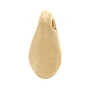 Perle plate dague 8x4 mm - Plaqué Or 3 microns x1