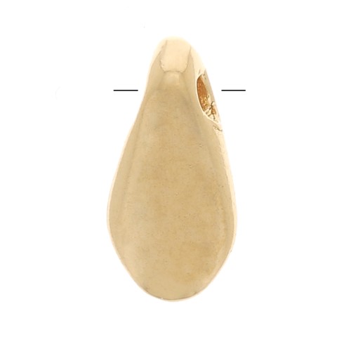 Perle plate dague 8x4 mm - Plaqué Or 3 microns x1