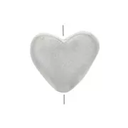 Perle plate coeur 5x5.5 mm - Argent 925 x1