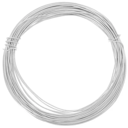 Fil en aluminium anodisé 0.8 mm - Argenté x10m