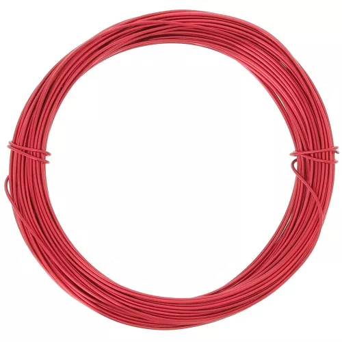 Fil en aluminium anodisé 0.8 mm - Rouge x10m