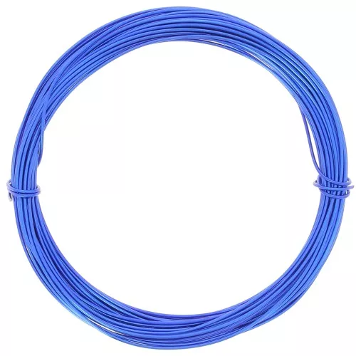 Fil en aluminium anodisé 0.8 mm - Bleu électrique x10m