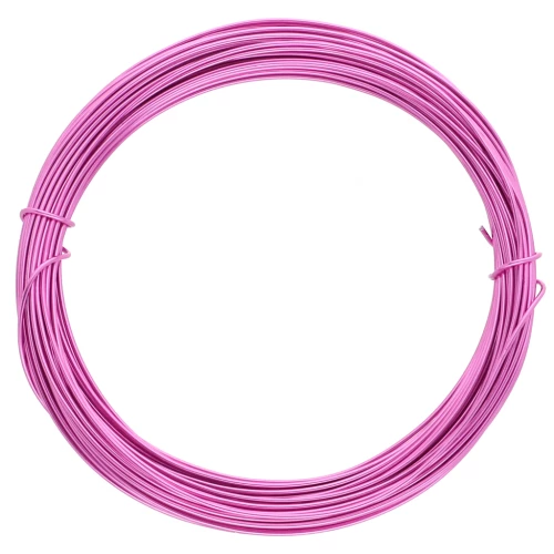 Fil en aluminium anodisé 0.8 mm - Rose x10m
