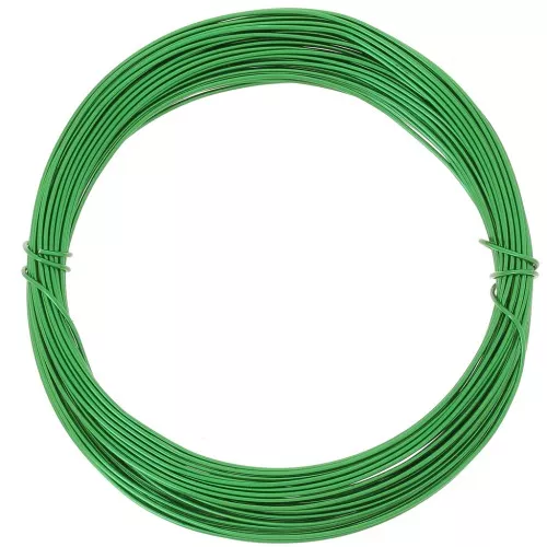 Fil en aluminium anodisé 0.8 mm - Vert x10m