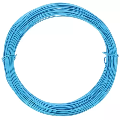 Fil en aluminium anodisé 0.8 mm - Bleu x10m