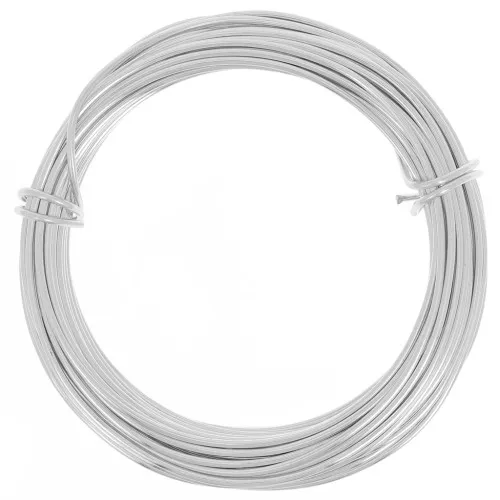 Fil en aluminium anodisé 1.5 mm - Argenté x10m