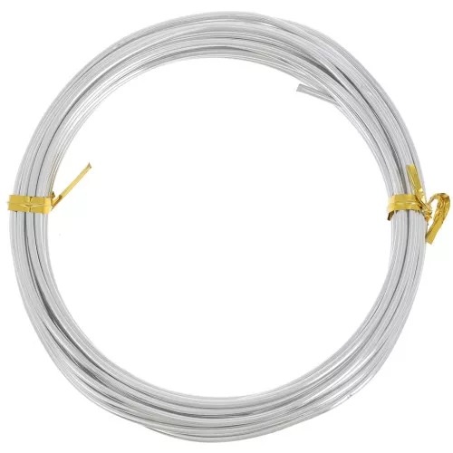 Fil en aluminium anodisé 2 mm - Argenté x5m