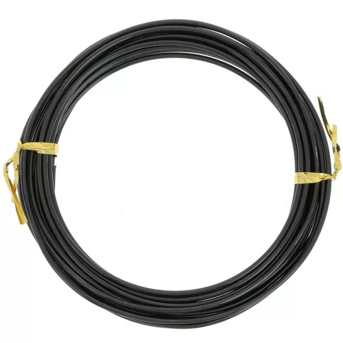 Fil en aluminium anodisé 2 mm - Noir x5m