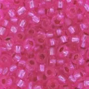 Perles rocailles Preciosa  11/0 2 mm - Rose Silver Lined x20g