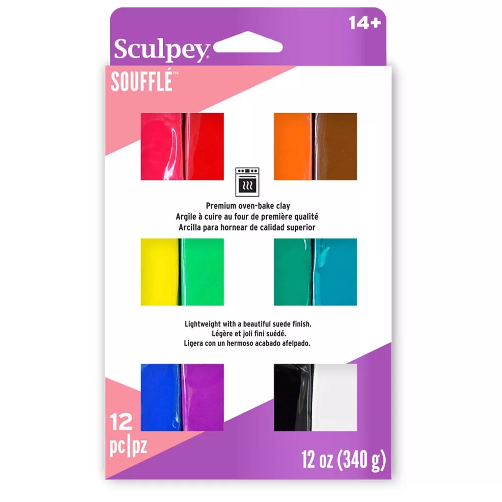 Lot 13 Blocs Argile Sculpey Cuisson Four Couleurs Variées 2 Oz
