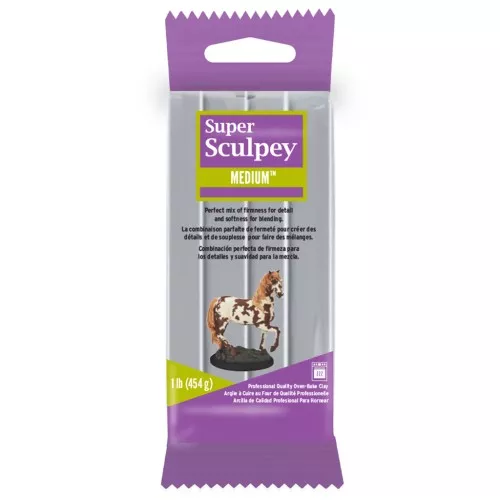 Pâte à modeler Super Sculpey Medium - Gris x454g