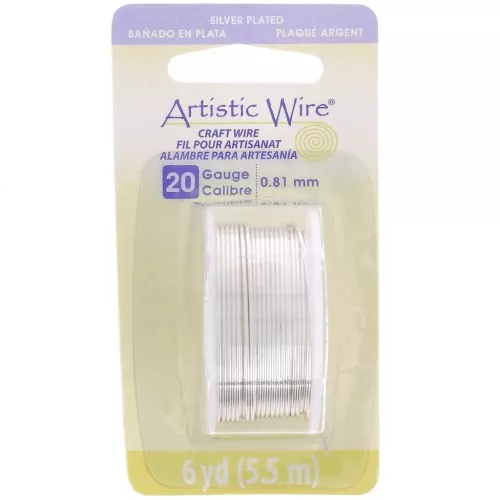 Fil de cuivre Artistic Wire 0.81 mm - Plaqué Argent anti-ternissement x5.5m