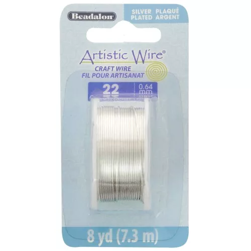 Fil de cuivre Artistic Wire 0.64 mm - Plaqué Argent anti-ternissement x7.3m