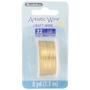 Fil de laiton Artistic Wire 0.64 mm - brut traité Anti-ternissement x7.3m