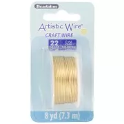 Fil de laiton Artistic Wire 0.64 mm - brut traité Anti-ternissement x7.3m