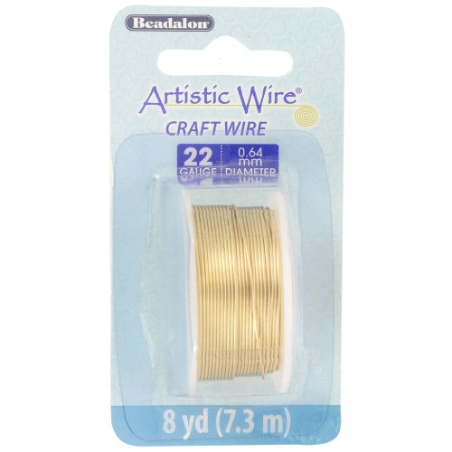 Fil de laiton Artistic Wire 0.64 mm - brut traité Anti-ternissement x7.3m