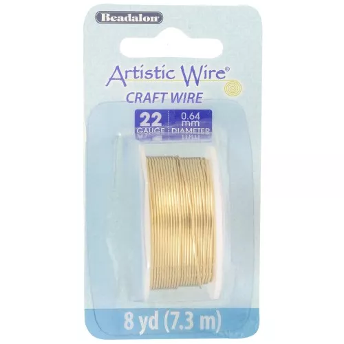 Fil de laiton Artistic Wire 0.64 mm - brut traité Anti-ternissement x7.3m