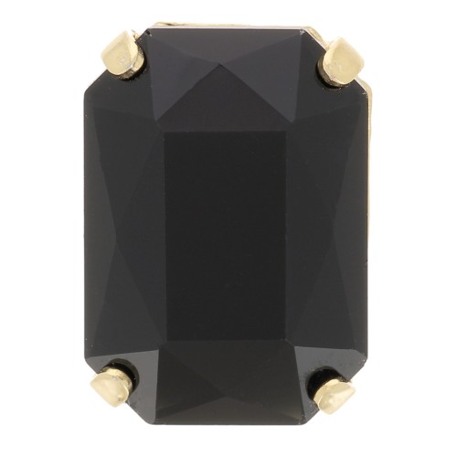 Cristal serti Aurora A4627 Octagon 14x10 mm - Doré - Jet x1