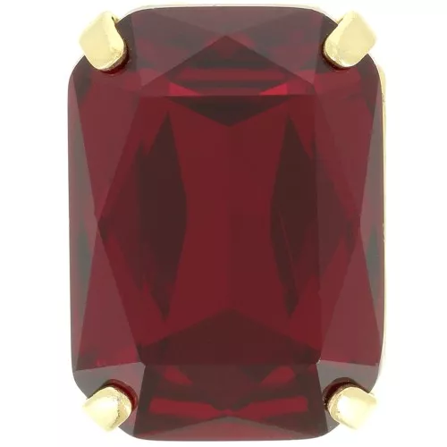 Cristal serti Aurora A4627 Octagon 18x13 mm - Doré - Ruby x1