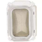 Cristal serti Aurora A4627 Octagon 18x13 mm - Rhodié - Black Diamond x1