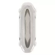 Cristal serti Aurora A4161 Long Classical Oval 15x5 mm - Rhodié - Capri Blue x1