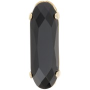 Cristal serti Aurora A4161 Long Classical Oval 21x7 mm - Doré - Jet x1