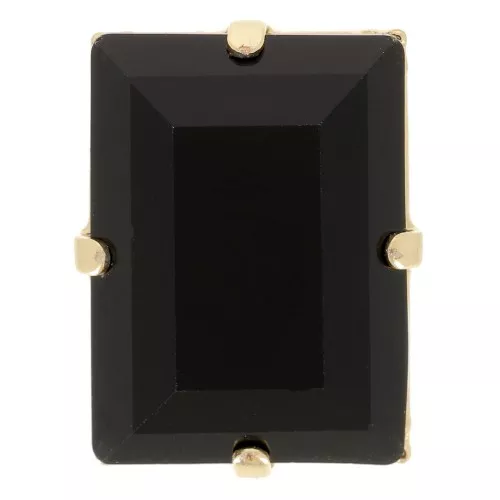 Cristal serti Aurora A4527 Step Cut Baguette 14x10 mm - Doré - Jet x1