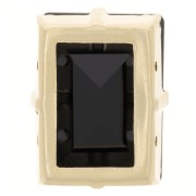 Cristal serti Aurora A4527 Step Cut Baguette 14x10 mm - Doré - Jet x1