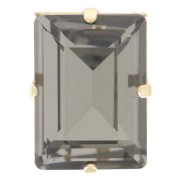Cristal serti Aurora A4527 Step Cut Baguette 14x10 mm - Doré - Black Diamond x1