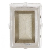 Cristal serti Aurora A4527 Step Cut Baguette 14x10 mm - Rhodié - Crystal x1