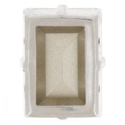 Cristal serti Aurora A4527 Step Cut Baguette 14x10 mm - Rhodié - Crystal AB x1