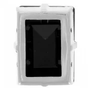 Cristal serti Aurora A4527 Step Cut Baguette 14x10 mm - Rhodié - Jet x1