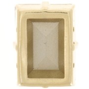 Cristal serti Aurora A4527 Step Cut Baguette 18x13 mm - Doré - Crystal AB x1