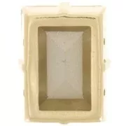 Cristal serti Aurora A4527 Step Cut Baguette 18x13 mm - Doré - Crystal AB x1