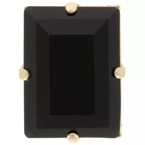 Cristal serti Aurora A4527 Step Cut Baguette 18x13 mm - Doré - Jet x1